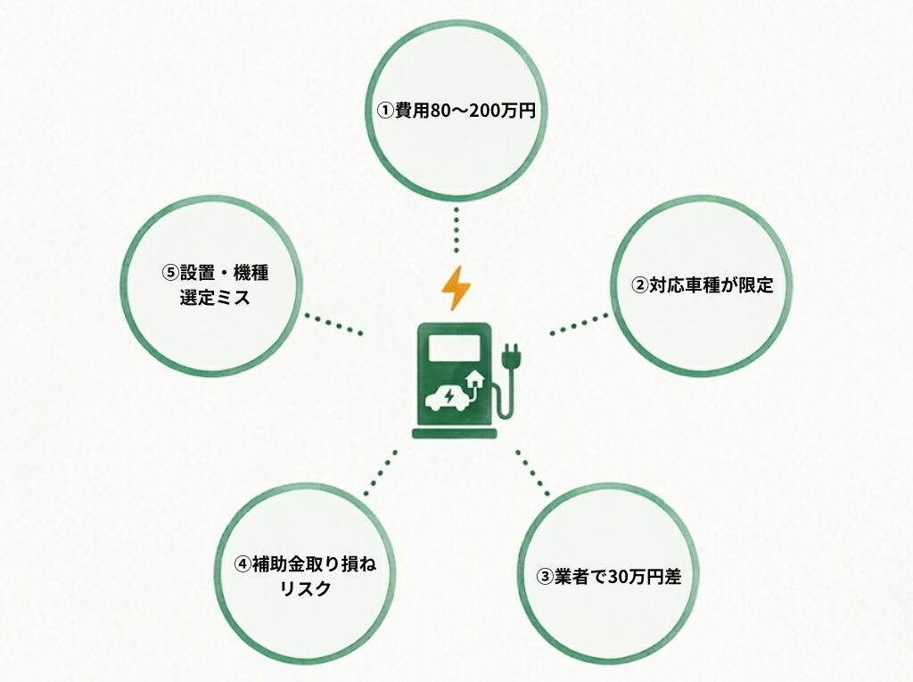 V2Hが『やめとけ』と言われる5つの根拠を整理した図