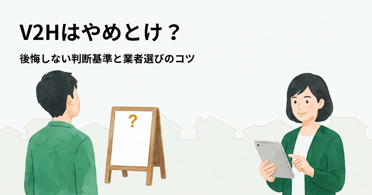 V2Hはやめとけ？