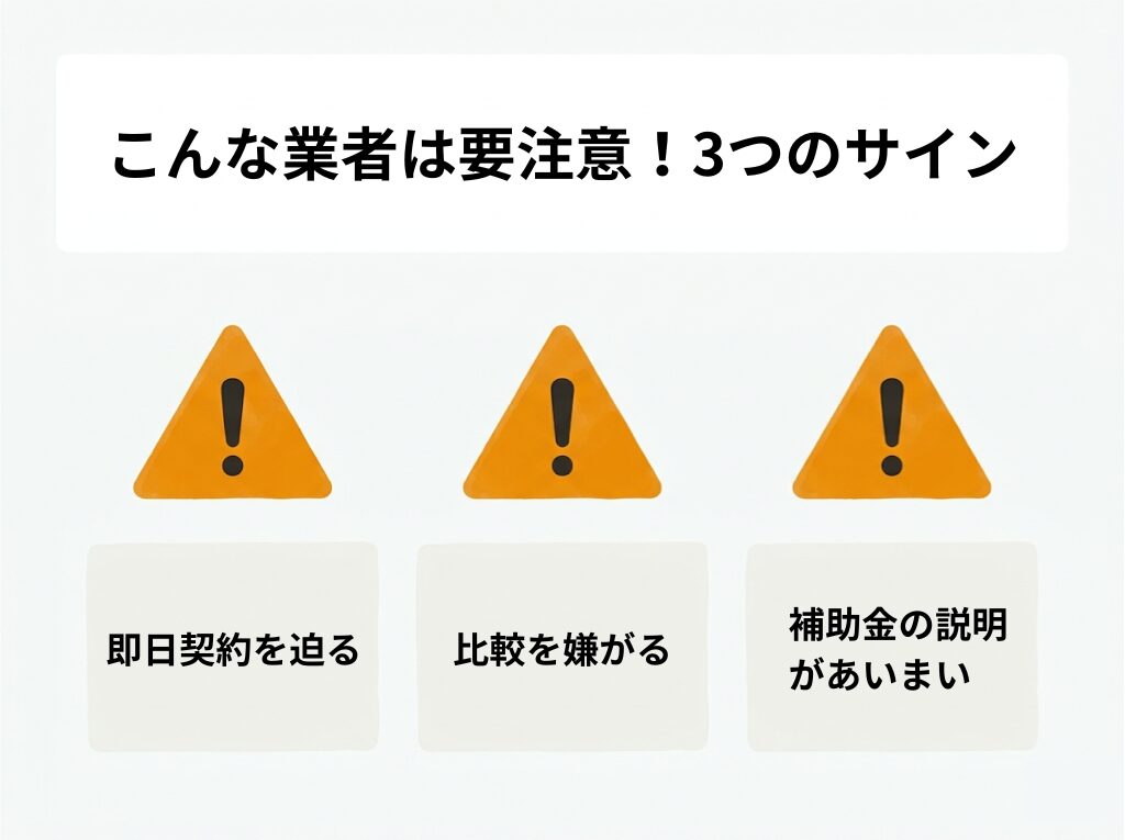 こんな業者要注意!