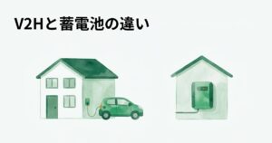 V2Hと蓄電池の違い